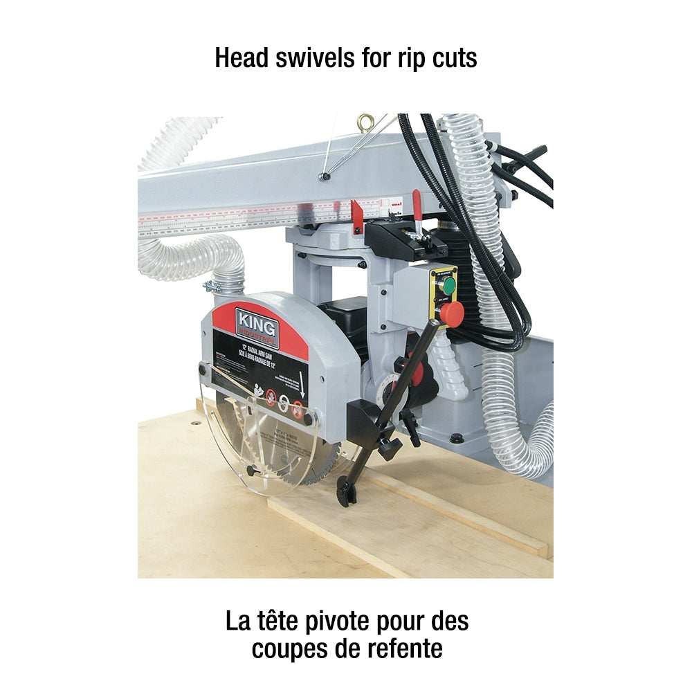 KING KC-12RAS 12'' Radial Arm Saw