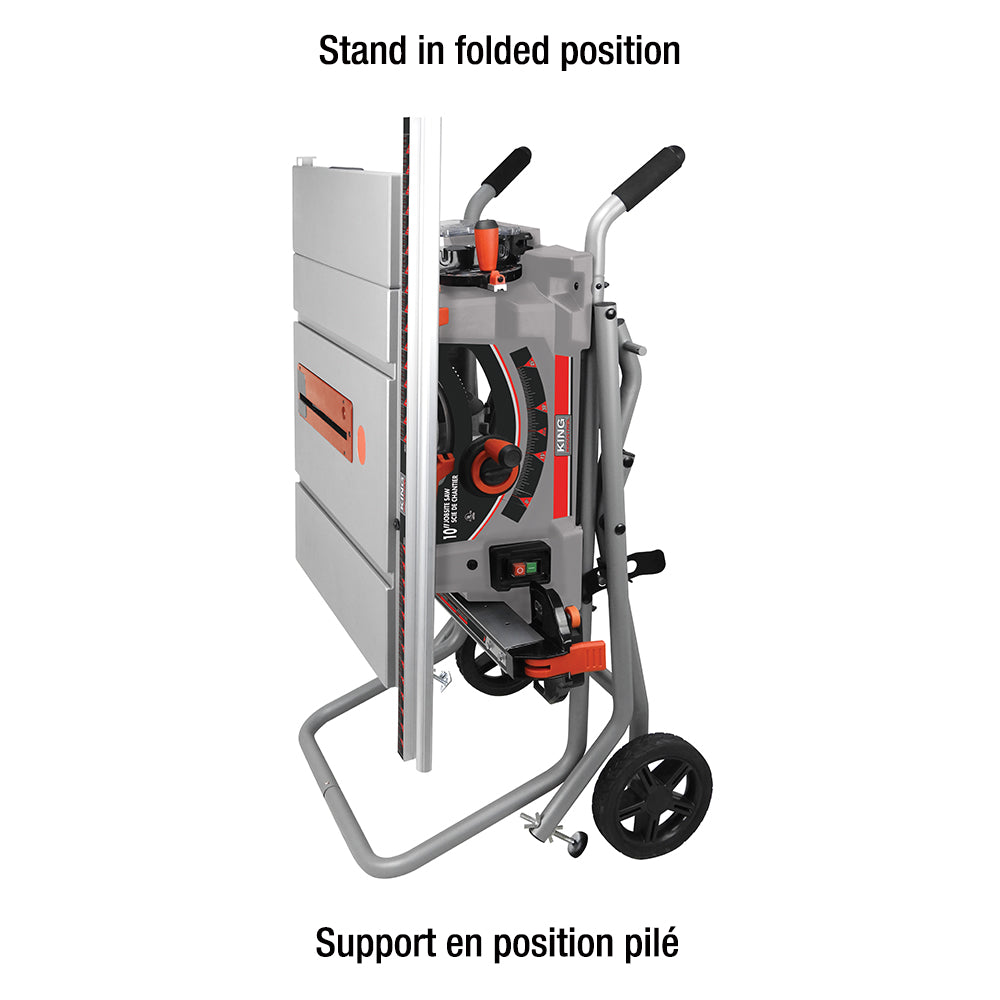 KING KC-5100NS 10" JOBSITE SAW WITH FOLDING STAND