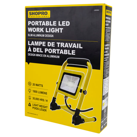 SHOPRO L002803 LED Slim Work Light-20W/1,800LM