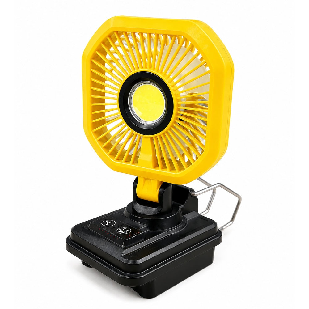 SHOPRO L002970 Dual-Function Cordless LED Work Light and Fan with Hook