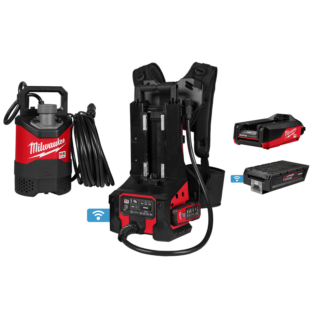Milwaukee MXF211-1XC MX FUEL™ 1HP 2" Submersible Pump Kit
