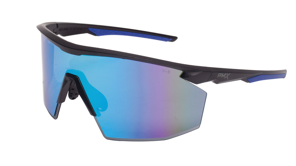 PYRAMEX PMXSPEC Blue Mirror Lens Safety Glasses with AF