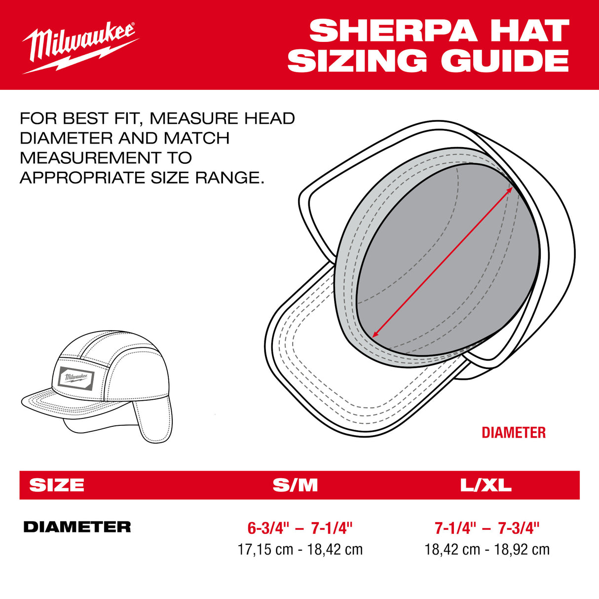 Milwaukee M754K-SM Sherpa-Lined Hat | Khaki, Small/Medium