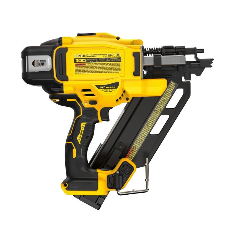 DEWALT DCN930B 20V MAX Brushless Cordless 30 degree Paper Tape Framing Nailer - Bare Tool