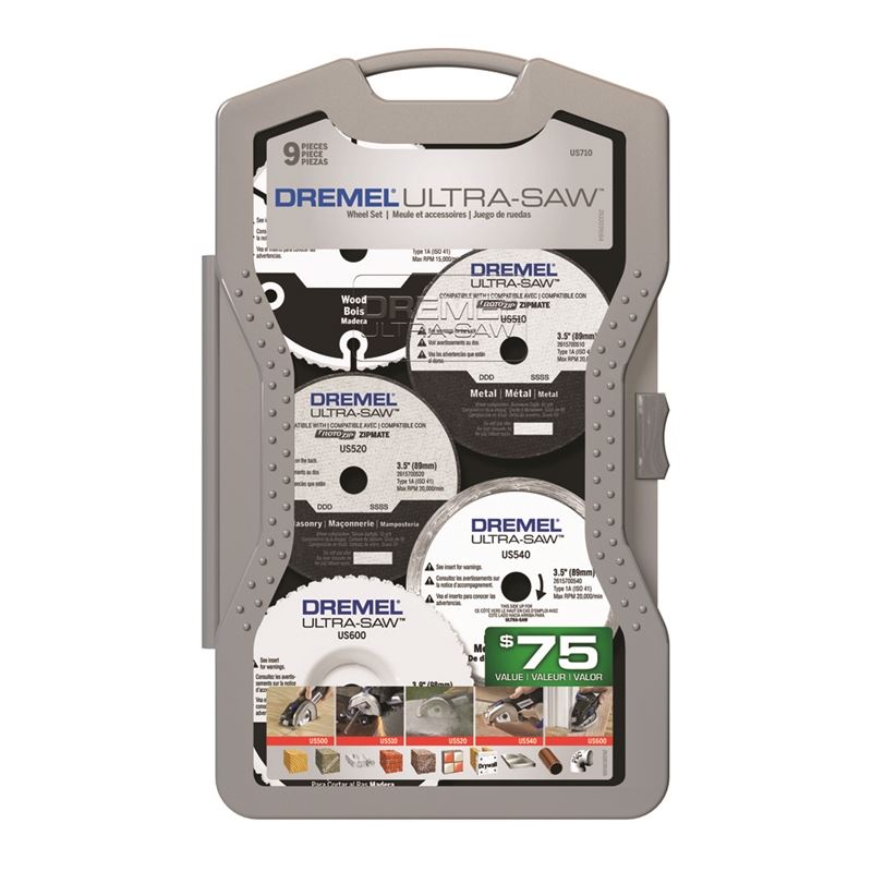 Dremel | US710 Multipurpose 9-Piece Ultra-Saw Wheel Accessory Set