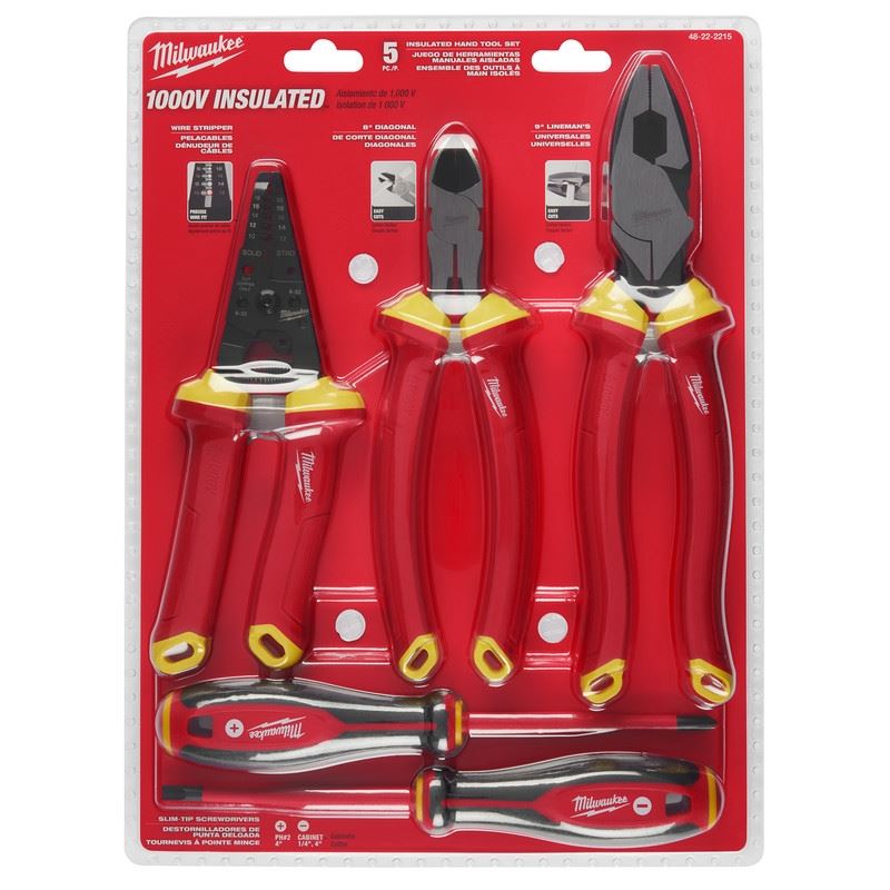 Milwaukee 48-22-2215 5 PC 1000V Insulated Hand Tool Set