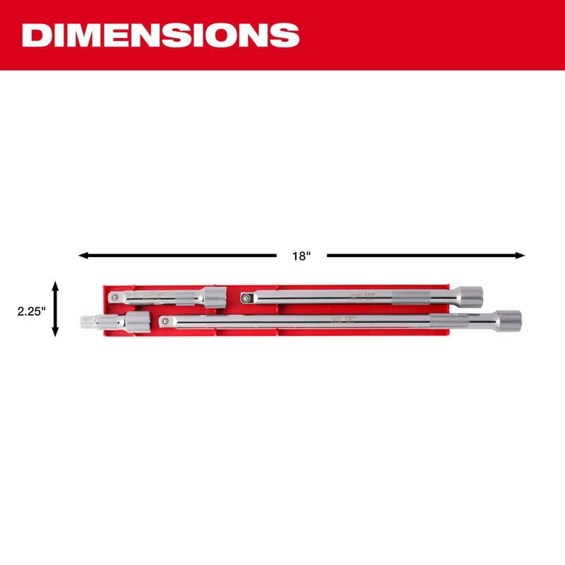 Milwaukee 48-22-9342 4pc 1/2in Drive Extension Set