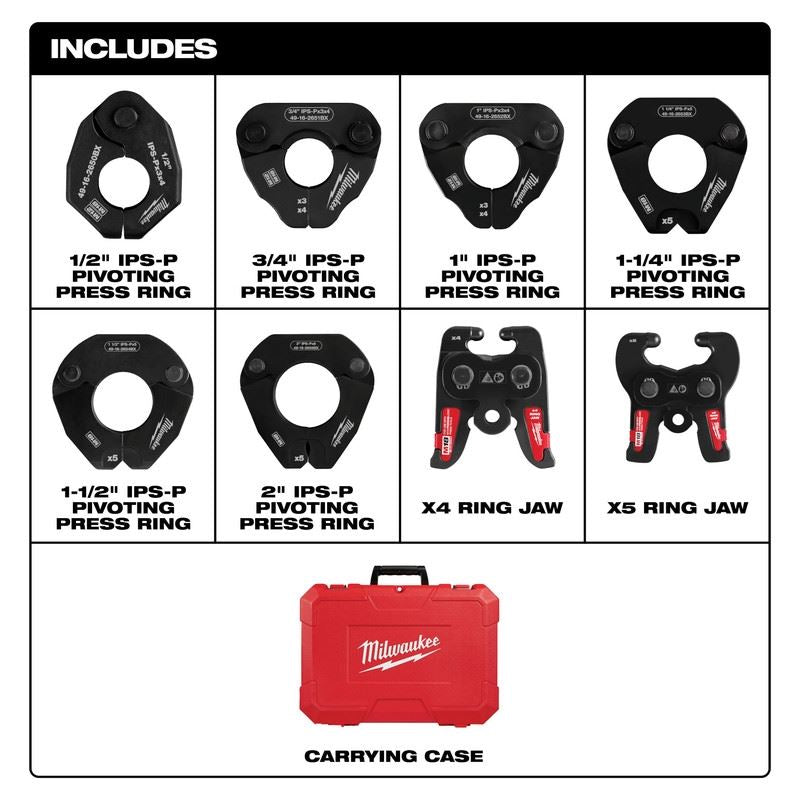 Milwaukee 49-16-2697X IPS-P Pivoting Press Ring Kit