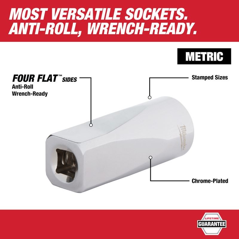 Milwaukee 48-22-9504 1/4in Drive 28pc Ratchet and Socket Set - Metric
