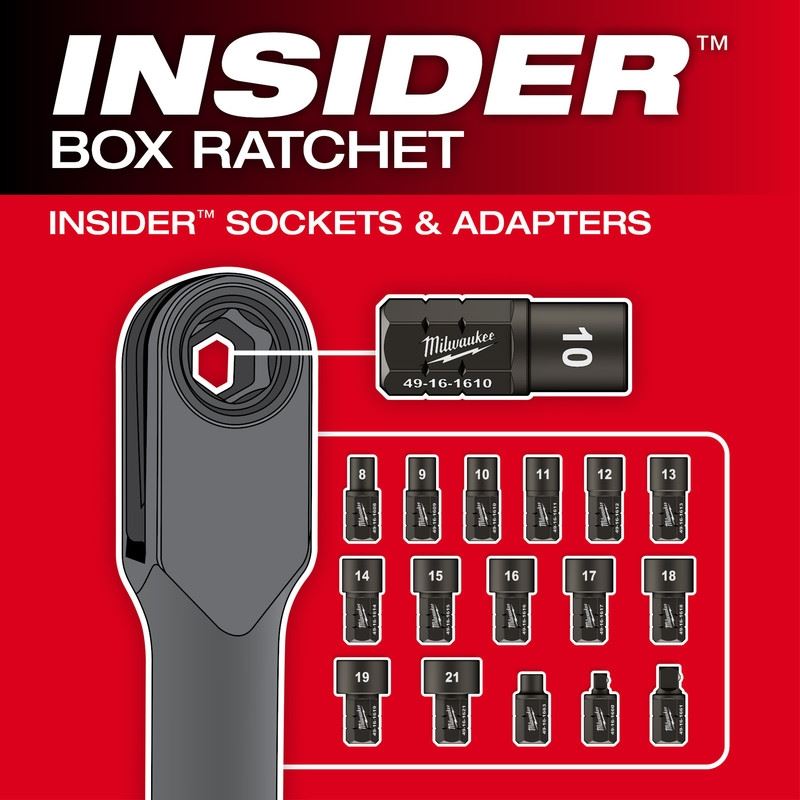 Milwaukee 3050-21 M12 FUEL INSIDER  Extended Reach Box Ratchet