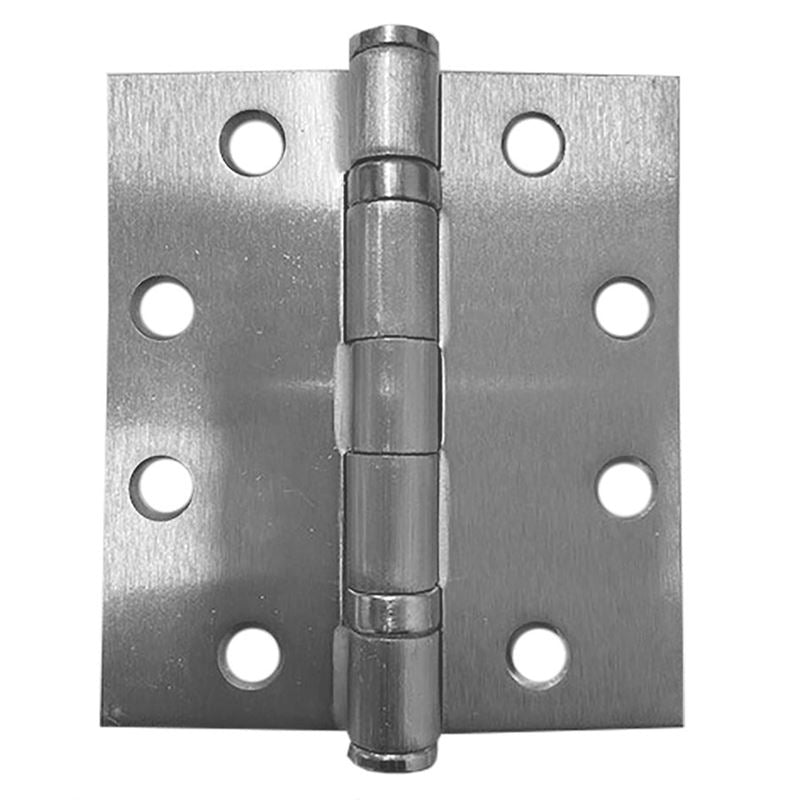 Toolway 100946 3PC FULL MORTISE BALL BEARING BUTT HINGE 4IN X 4?IN SQUARE CORNER BRUSHED NICKEL