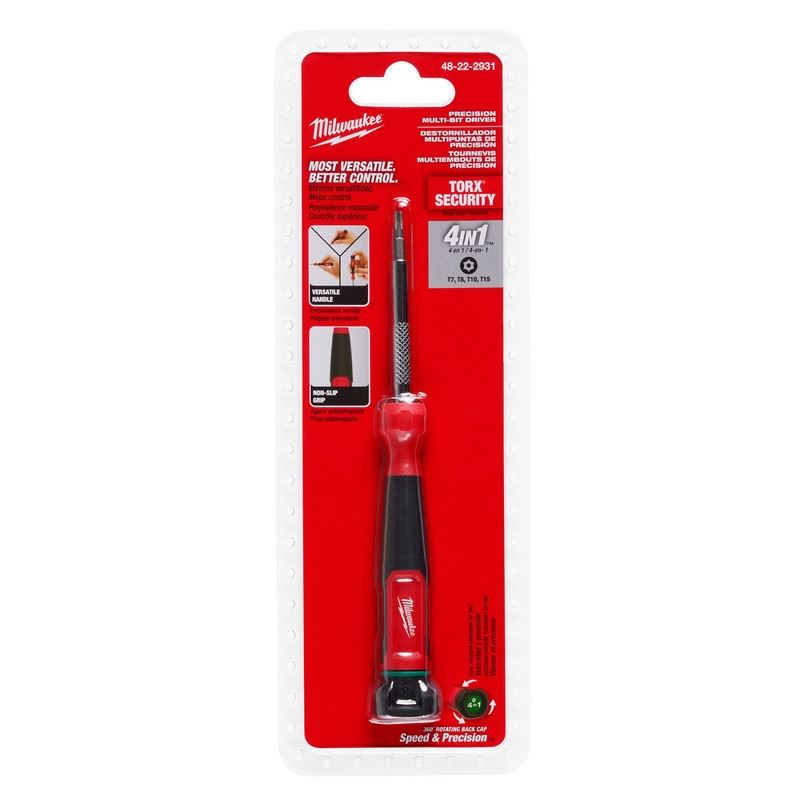 Milwaukee 48-22-2931 4-in-1 TORX Security Precision Multi-Bit Screwdriver