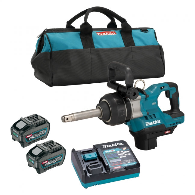 Makita TW010GT202 40Vmax XGT Brushless 1" Long Anvil Impact Wrench Kit