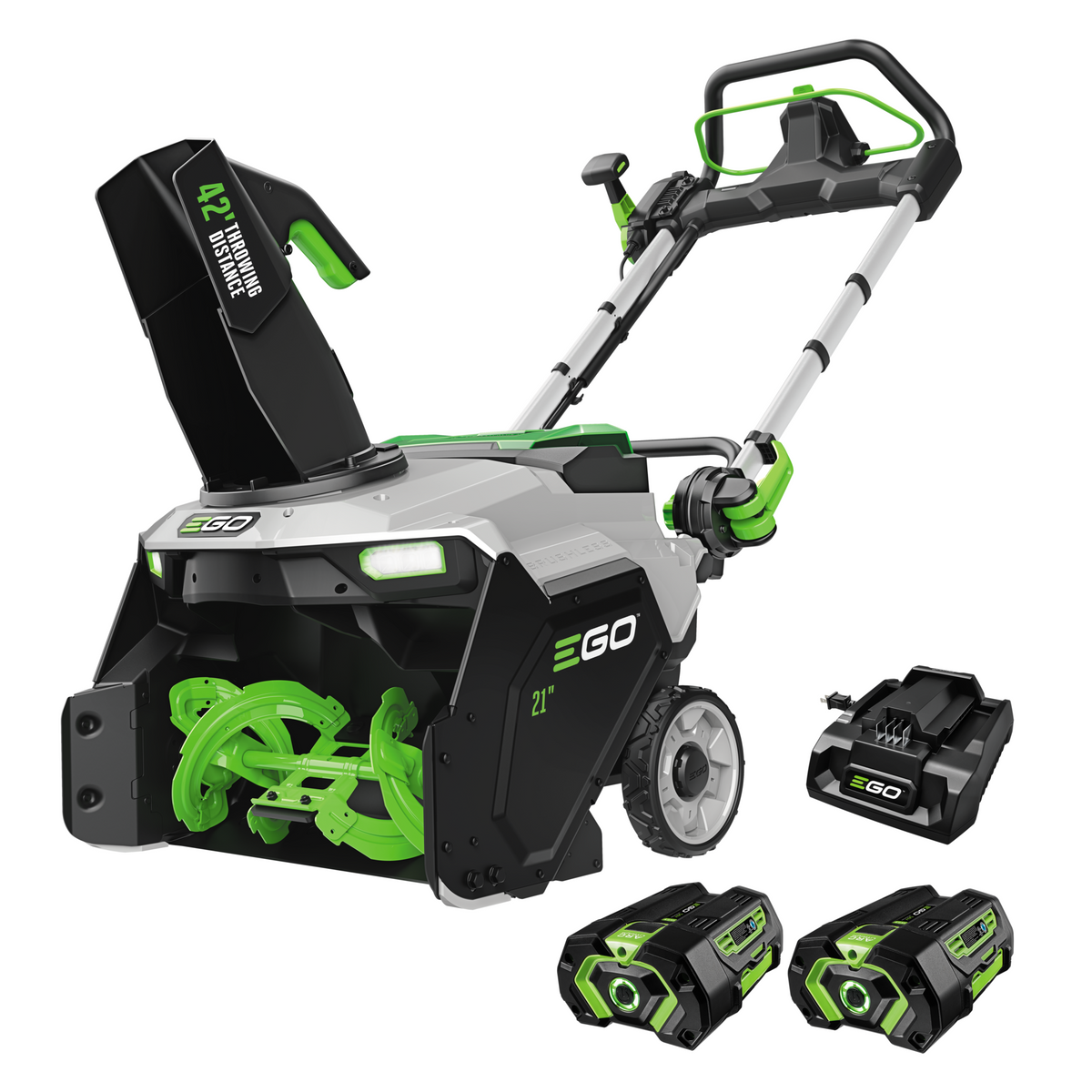 EGO SNT2122 21" Single-Stage Snow Blower with Peak Power™ with 2 x 4.0Ah Batteries and 320W Charger