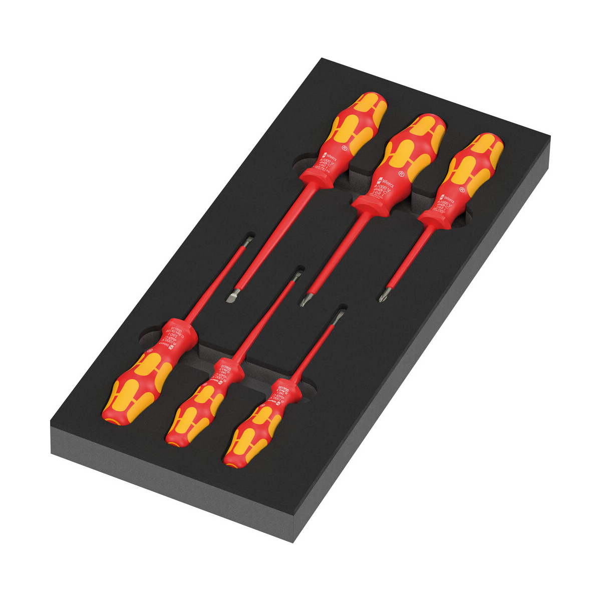 WERA 97110 Foam Insert Kraftform Series 100 VDE Screwdriver Set 1