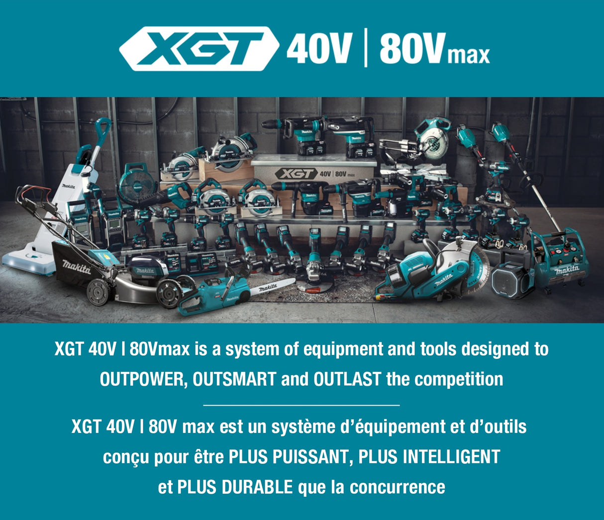 Makita UB004GZ 40Vmax XGT Brushless 675 CFM Backpack Blower - Tool Only