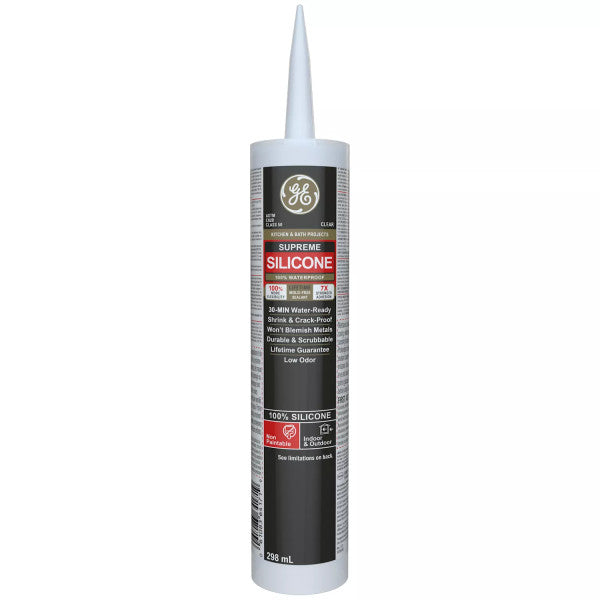 GE 300ml Supreme Silicone Kitchen & Bath Sealant - Clear