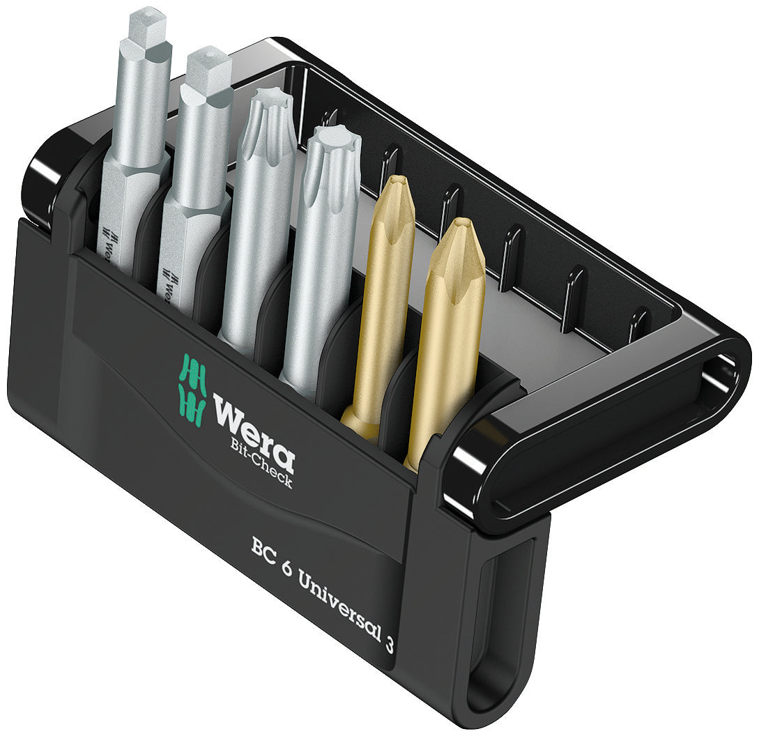 WERA 05136380001 Bit-Check 6 Universal 3, 6 pieces