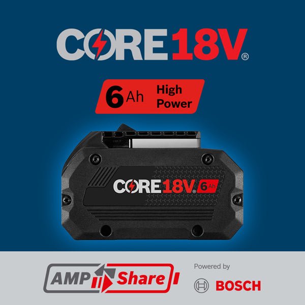 Bosch GBA18V60 18V CORE18V® Lithium - Ion 6 Ah High Power Battery - Mississauga Hardware Centre Inc