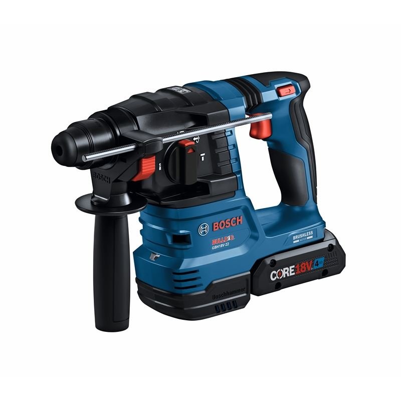Bosch GBH18V - 22K24 18V Brushless SDS - plus Bulldog 3/4 In. Rotary Hammer Kit with (2) CORE18V 4 Ah Advanced Power Batteries - Mississauga Hardware Centre Inc