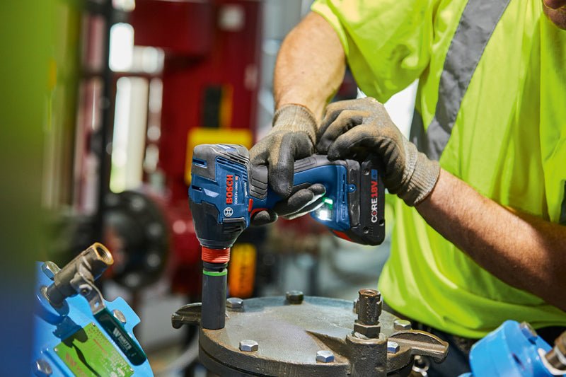 Bosch GDX18V - 1860CB15 18V Connected - Ready Two - In - One 1/4 In. and 1/2 In. Bit/Socket Impact Driver/Wrench Kit with (1) CORE18V 4 Ah Advanced Power Battery - Mississauga Hardware Centre Inc