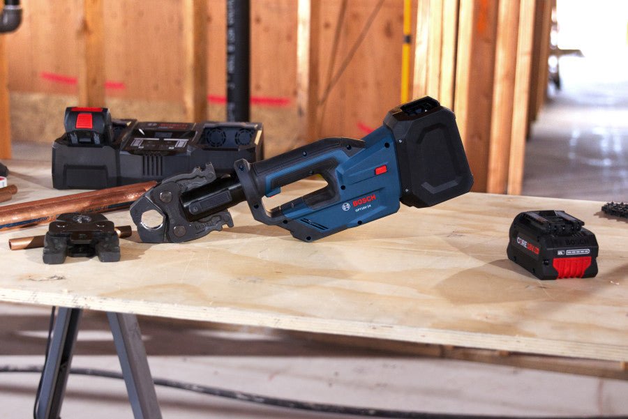 Bosch GPT18V - 24L14 Press Tool Kit W/ 1/2", 3/4", and 1" Jaws, (1) CORE18V® 4 Ah Battery & (1) GAL18V - 40 18V Standard Charger - Mississauga Hardware Centre Inc
