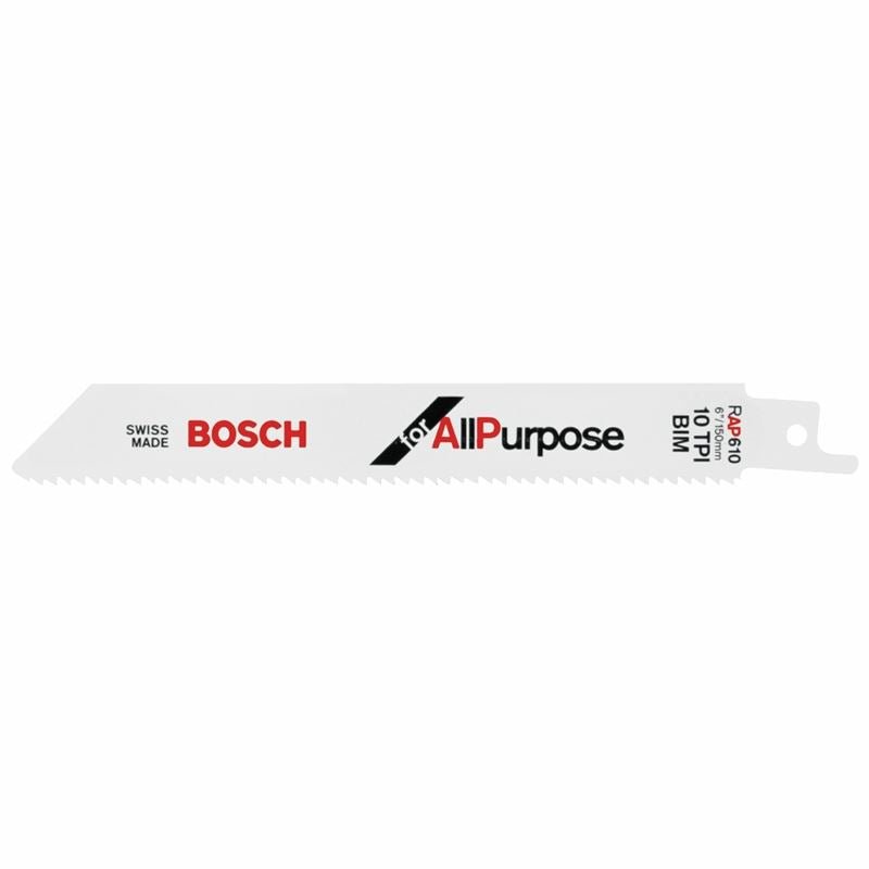 Bosch RAP610 6 In. 10 TPI All - Purpose BiMetal Reciprocating Saw Blade - Mississauga Hardware Centre Inc