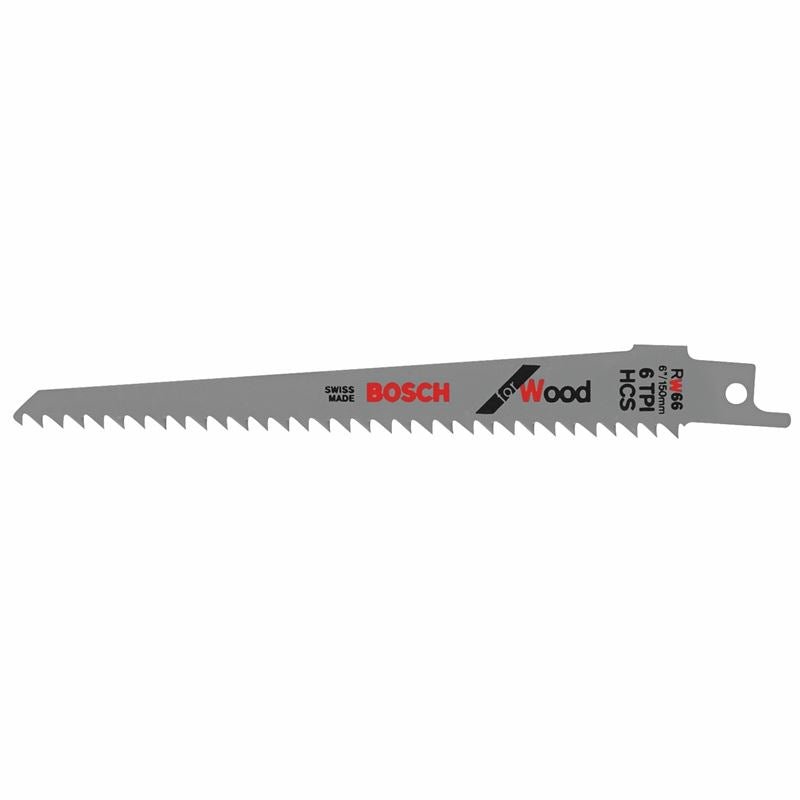 Bosch | RW66 - 25B 25 Piece 6" 6 TPI Wood Cutting Reciprocating Saw Blades Boxed - Mississauga Hardware Centre Inc