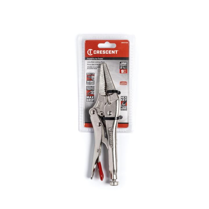 Crescent C9NVN - 08 9" Long Nose Locking Pliers with Wire Cutter - Mississauga Hardware Centre Inc
