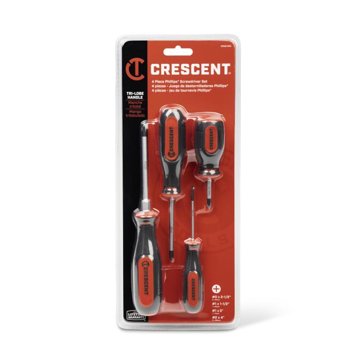 Crescent CPSET4PC 4 Piece Philips Dual Material Screwdriver Set - Mississauga Hardware Centre Inc