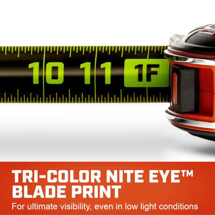 Crescent LM1325B - 02 1 - 1/4" x 25' SHOCKFORCE NITE EYE™ Magnetic Tape Measure - Mississauga Hardware Centre Inc