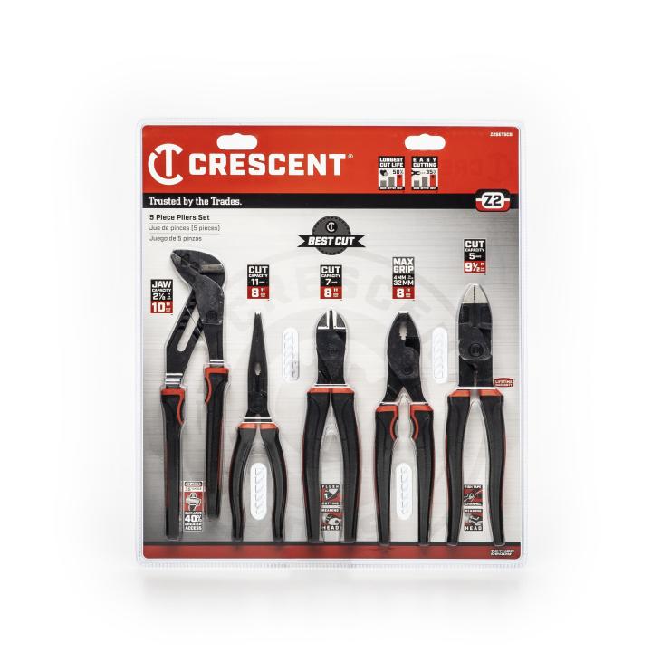 Crescent Z2SET5CG06 5 Piece Z2™ Mixed Dual Material Plier Set - Mississauga Hardware Centre Inc