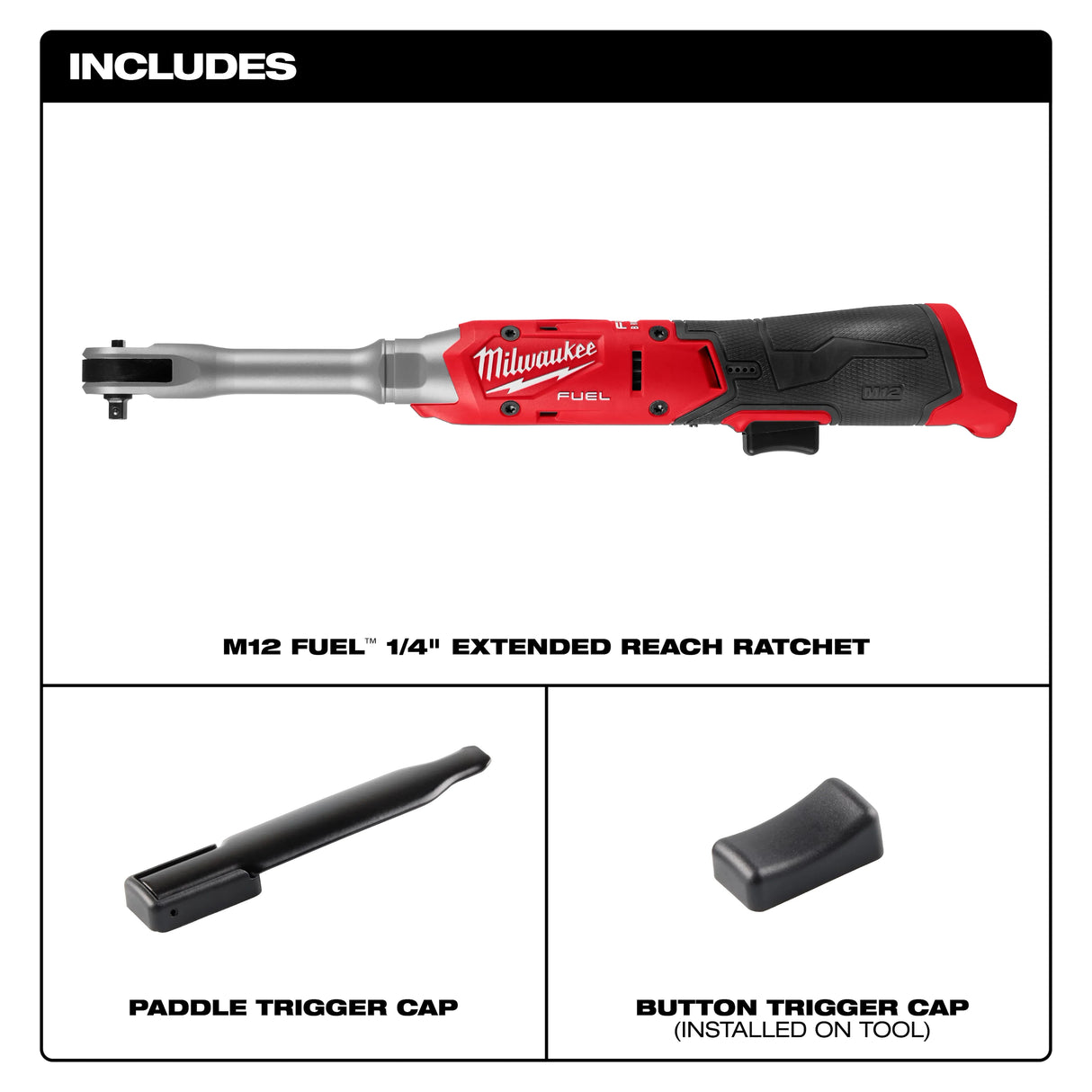 Milwaukee 3058-20 M12 FUEL™ 1/4" Extended Reach Ratchet