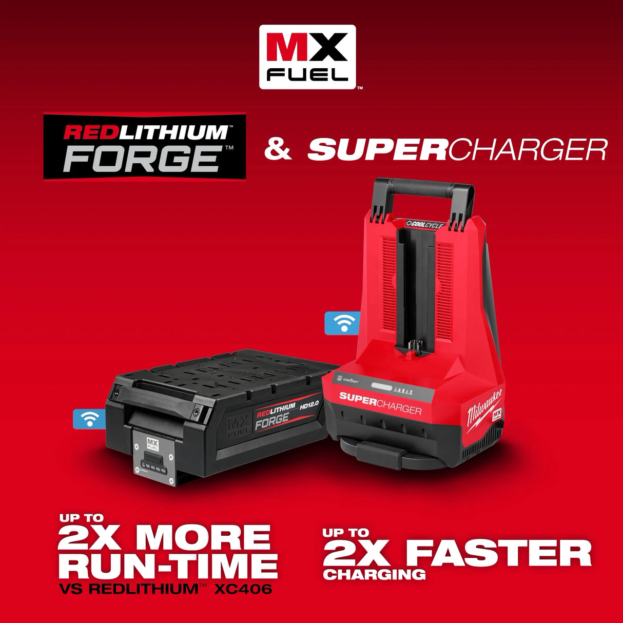 Milwaukee MXFSC-1HD12 MX FUEL™ REDLITHIUM™ FORGE™ HD12.0 Battery/Super Charger Expansion Kit