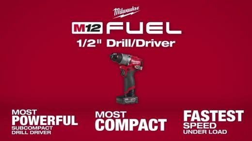 Milwaukee 3404 M12 FUEL hammer drill driver performance graphic