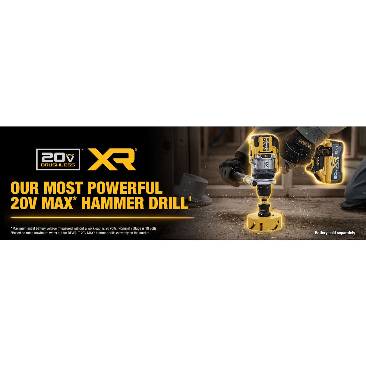 DEWALT DCD1007B 20V MAX* XR® Brushless Cordless 1/2 in. 3 - Speed Hammer Drill (Tool Only) - Mississauga Hardware Centre Inc