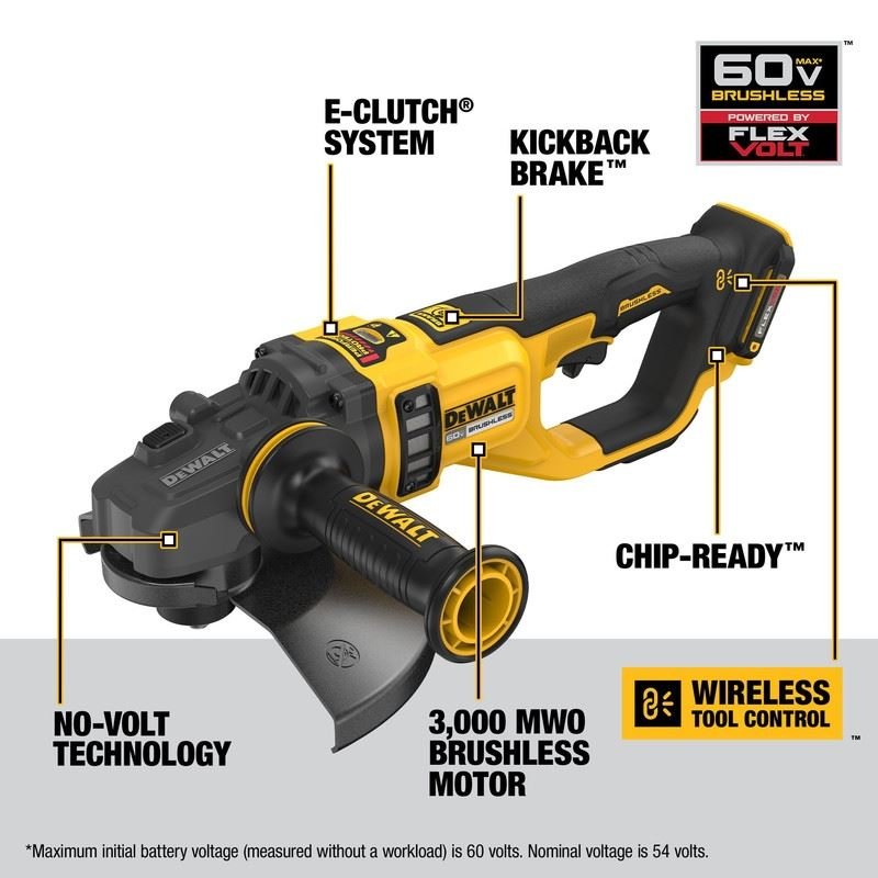 DEWALT DCG460B 60V MAX 7in - 9in Large Angle Grinder - Mississauga Hardware Centre Inc