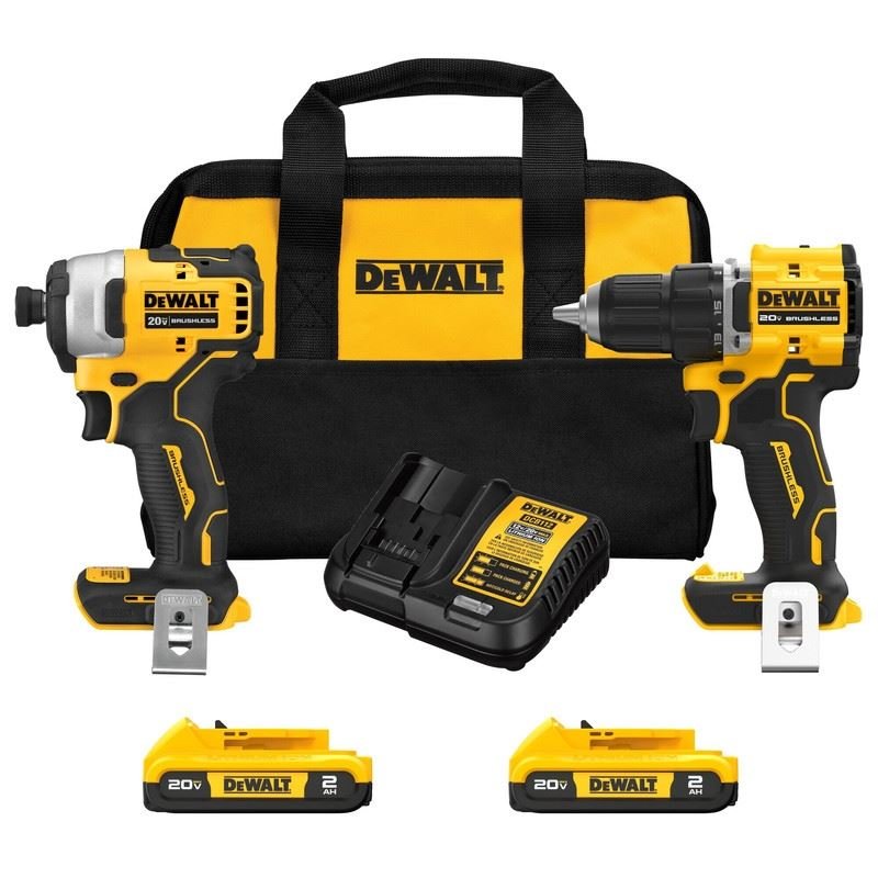 DEWALT DCK225D2 ATOMIC 20V MAX Brushles Compact Drill/Driver and Impact Driver Combo Kit - Mississauga Hardware Centre Inc