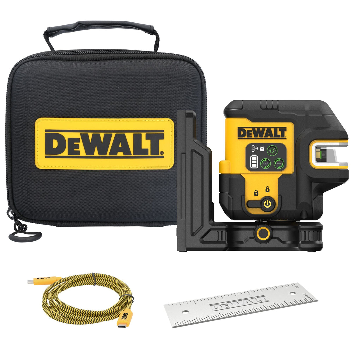 DEWALT DCLE14251GB USB Green 5 - Spot & Crossline Laser Base Kit - Mississauga Hardware Centre Inc
