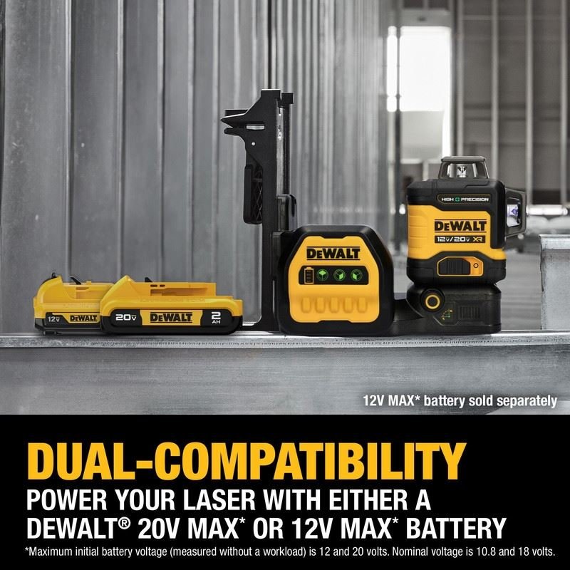 DEWALT DCLE34033D1 20V MAX XR 3 x 360 High Precision Green Laser - Mississauga Hardware Centre Inc