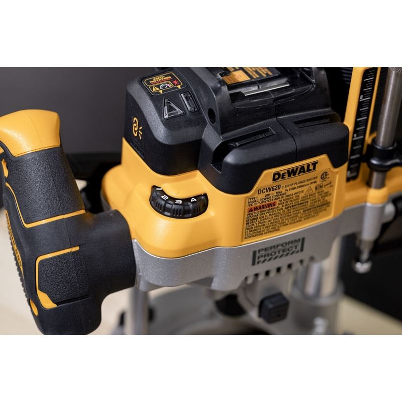 DEWALT DCW620B 20V MAX XR BRUSHLESS CORDLESS 2 - 1/4 PEAK HP PLUNGE ROUTER (TOOL ONLY) - Mississauga Hardware Centre Inc