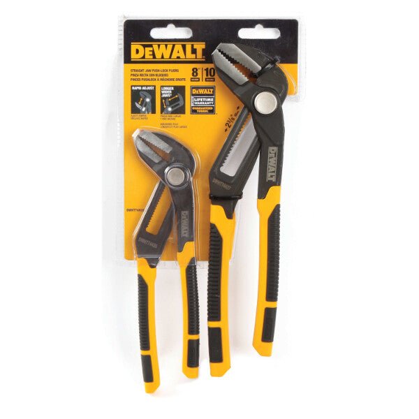 DEWALT DWHT74428 8" & 10" 2pc Pushlock Plier Set - Mississauga Hardware Centre Inc