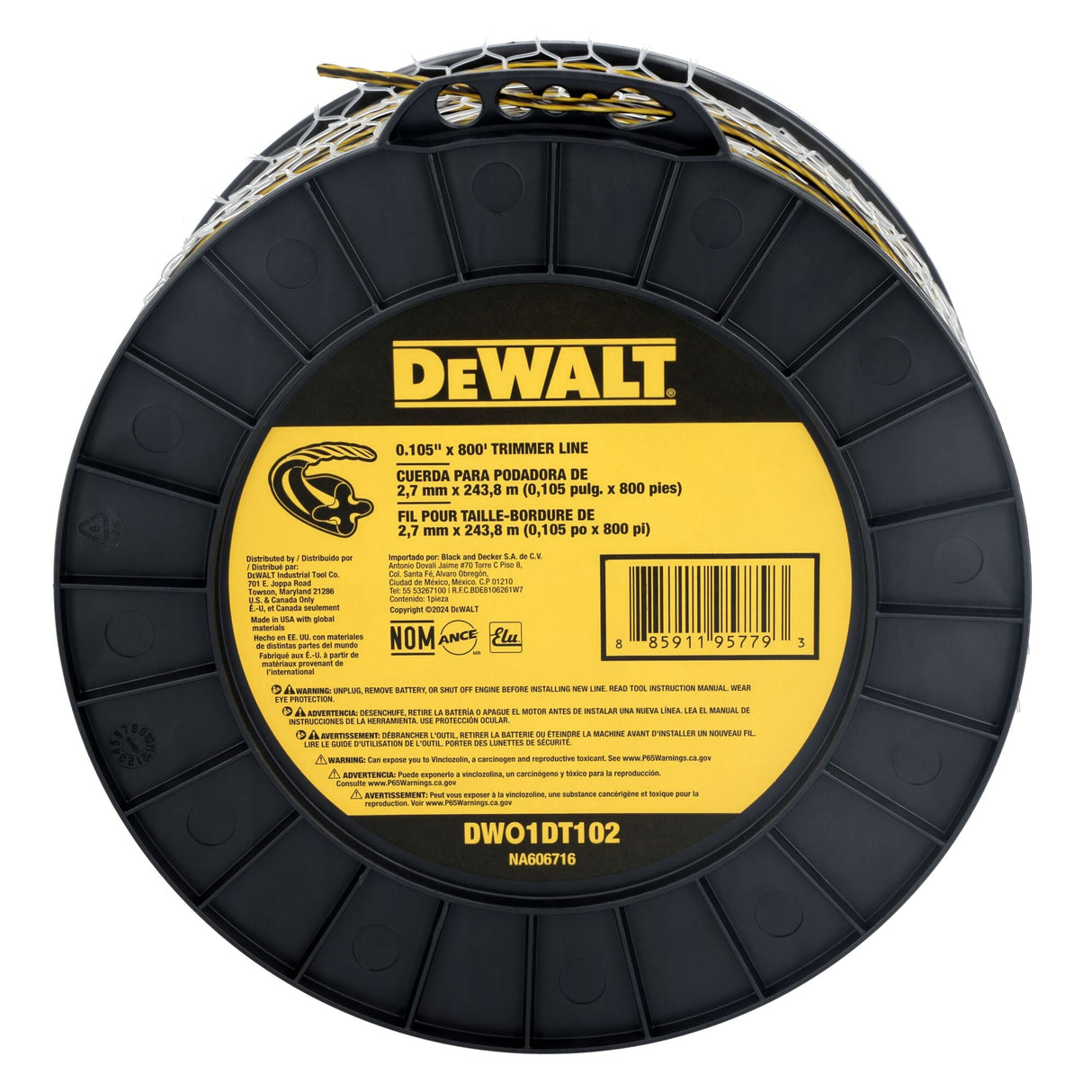 DEWALT DWO1DT102 0.105 in. X 700 ft. Trimmer Line - Mississauga Hardware Centre Inc