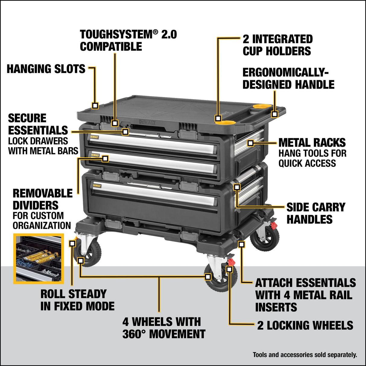 DEWALT DWST60520 TOUGHSYSTEM® 2.0 DXL™ 4 - in - 1 Modular Workstation - Mississauga Hardware Centre Inc