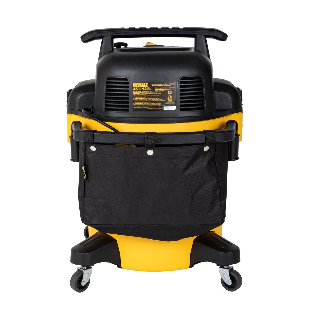 DEWALT DXV12PQTA 12 Gallon 5.5 PHP STEALTHSONIC QUIET VACUUM - Mississauga Hardware Centre Inc