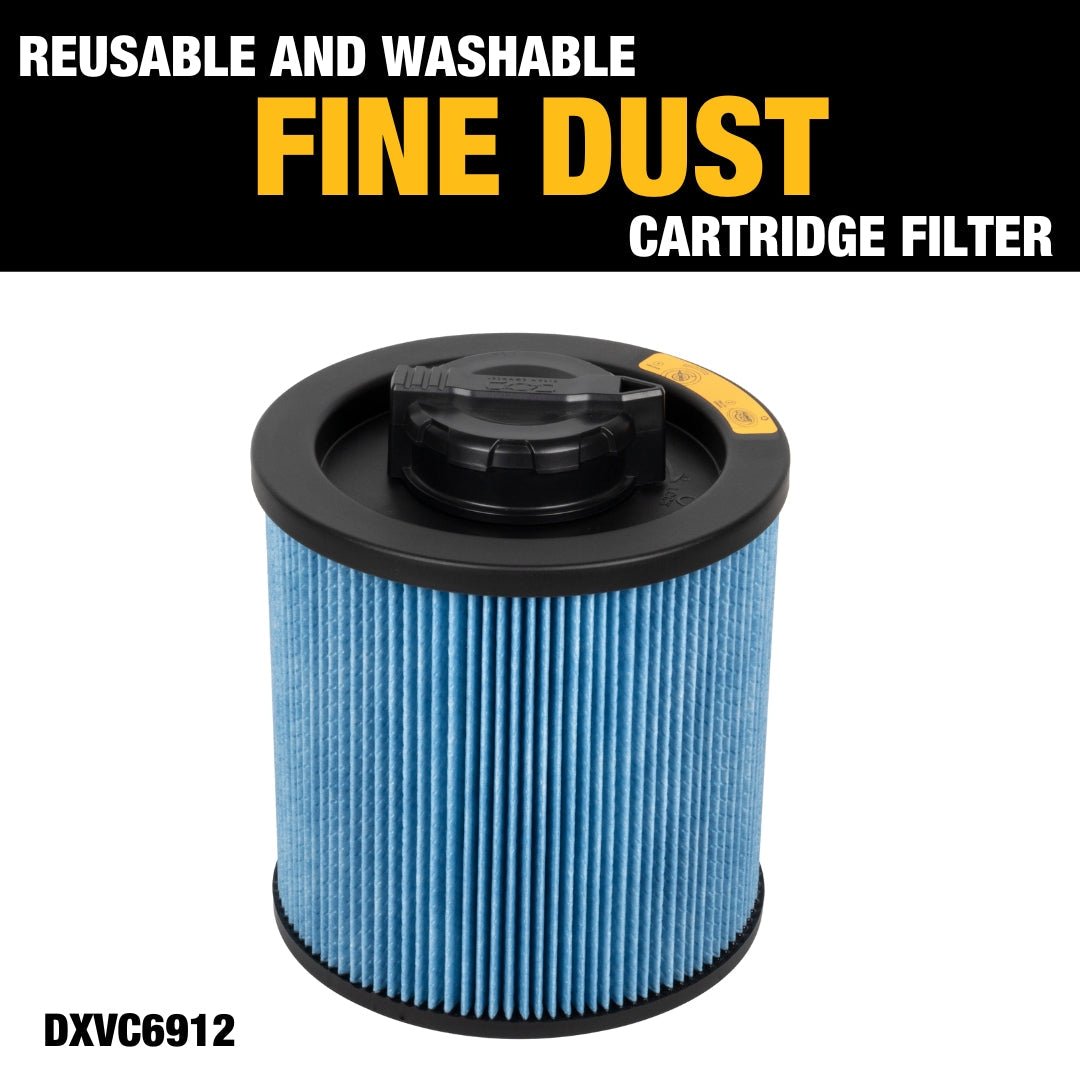 DEWALT DXVC6912 6 Gallon to 16 Gallon Cartridge Filter for High Efficiency Wet/Dry Vacuum - Mississauga Hardware Centre Inc