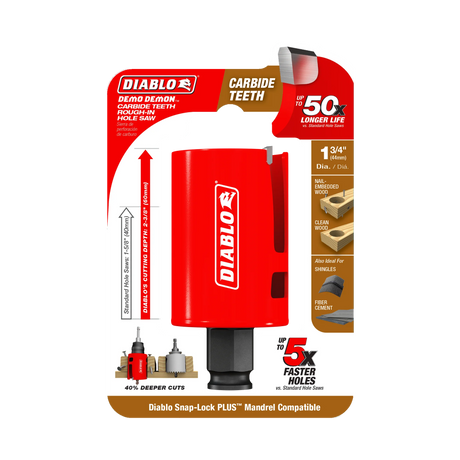 Diablo Demo Demon® Carbide Teeth Rough-In Hole Saws
