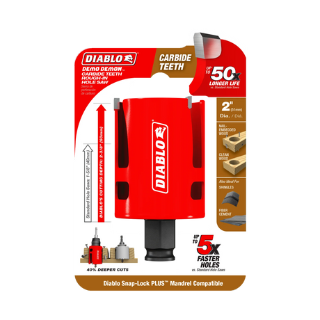 Diablo Demo Demon® Carbide Teeth Rough-In Hole Saws