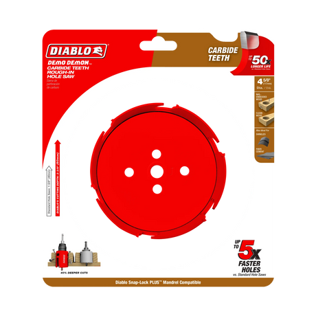 Diablo Demo Demon® Carbide Teeth Rough-In Hole Saws