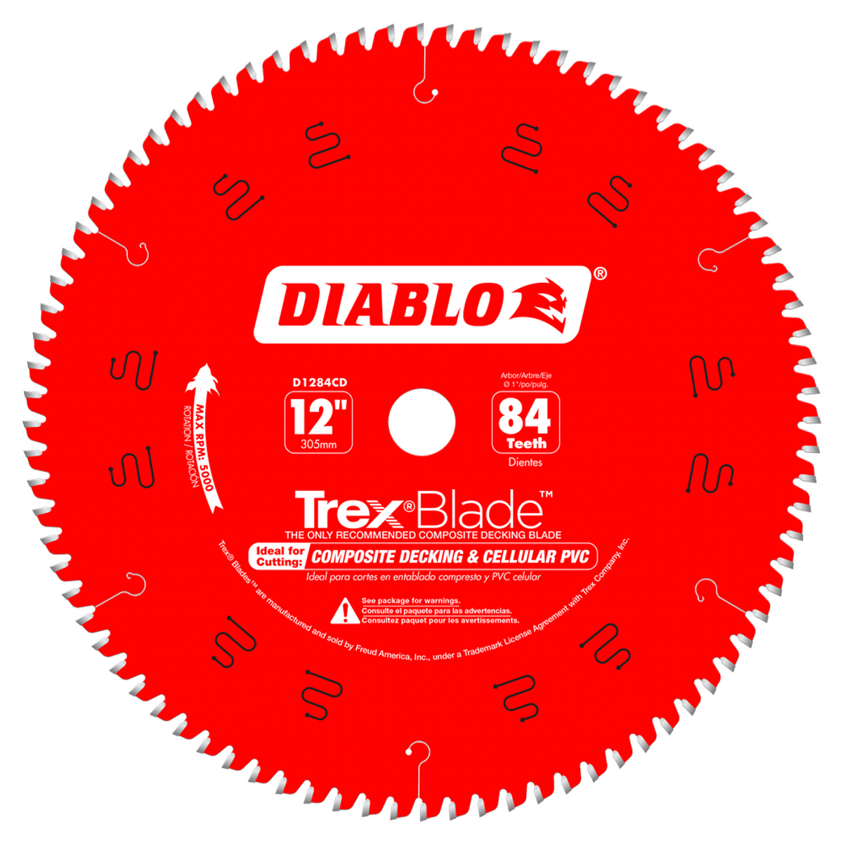 Diablo D1284CDC 12" x 84 - Teeth TrexBlade™ Saw Blade for Composites and Plastic - Mississauga Hardware Centre Inc